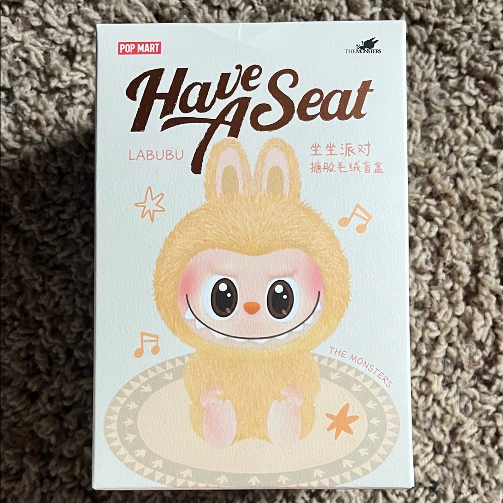 Pop Mart Labubu Have A Seat Plush Toy - Cream